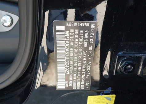 2018 Porsche Macan Sport Edition z USA, uszkodzony, nr VIN WP1AA2A57JLB04927